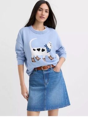 LOFT Pale Blue Crewneck Sweater